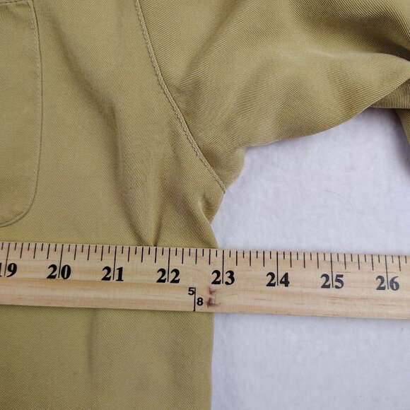 Tommy Bahama 100% Silk Shirt Beige Tan Button Down Mens Large - Picture 10 of 10